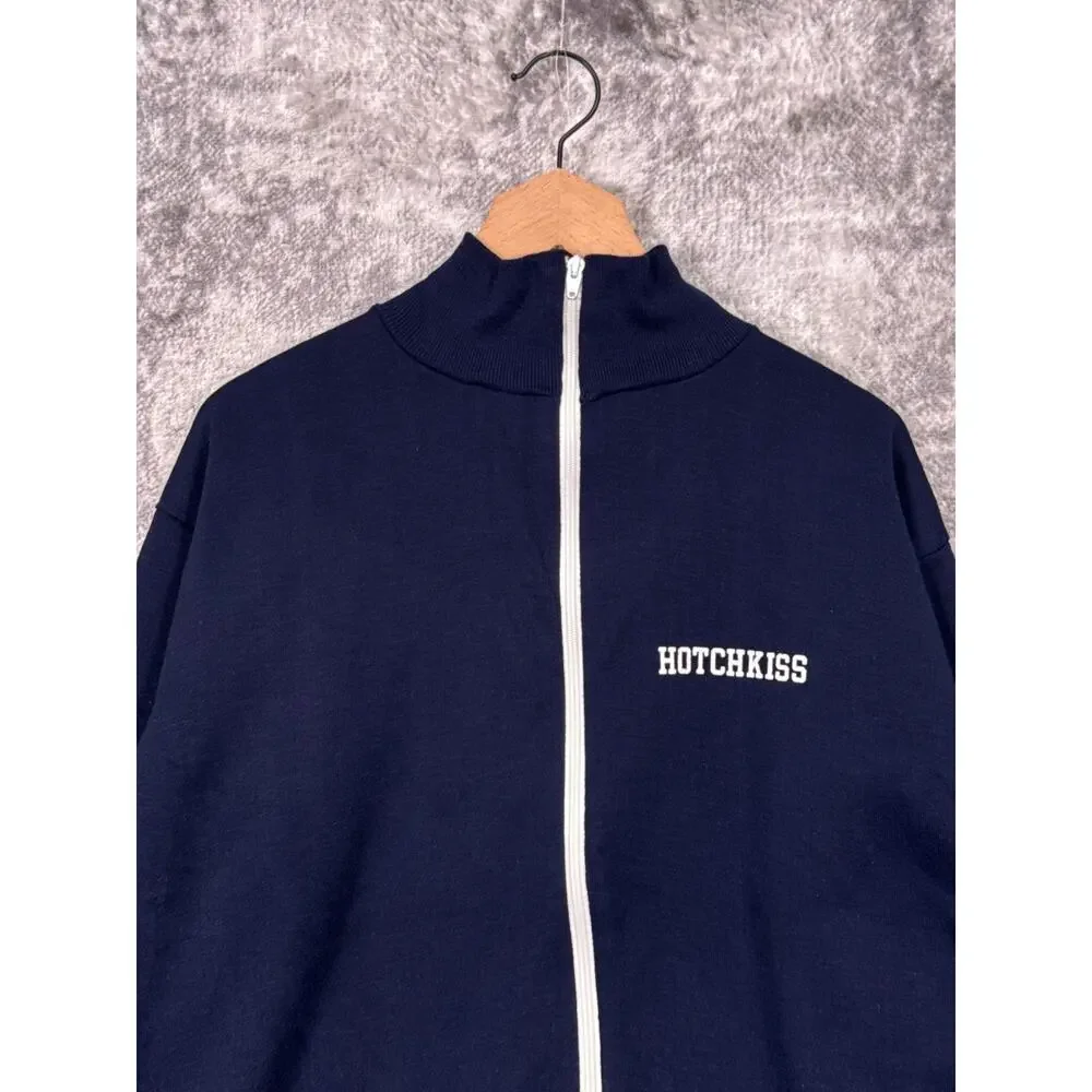 Vintage Champion Sweatshirt Large Mens Full Zip Fleece Made USA Hotchkiss Prep